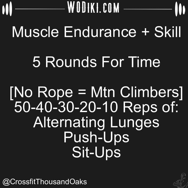wodiki1's tweet photo. WOD 03.26 by @CrossfitThousandOaks https://t.co/U0xVB64gPr
Do one thing every day that scares you. #crossfitter #situp, #pushup, #lunge, #doubleunder https://t.co/0SRltQVsO8