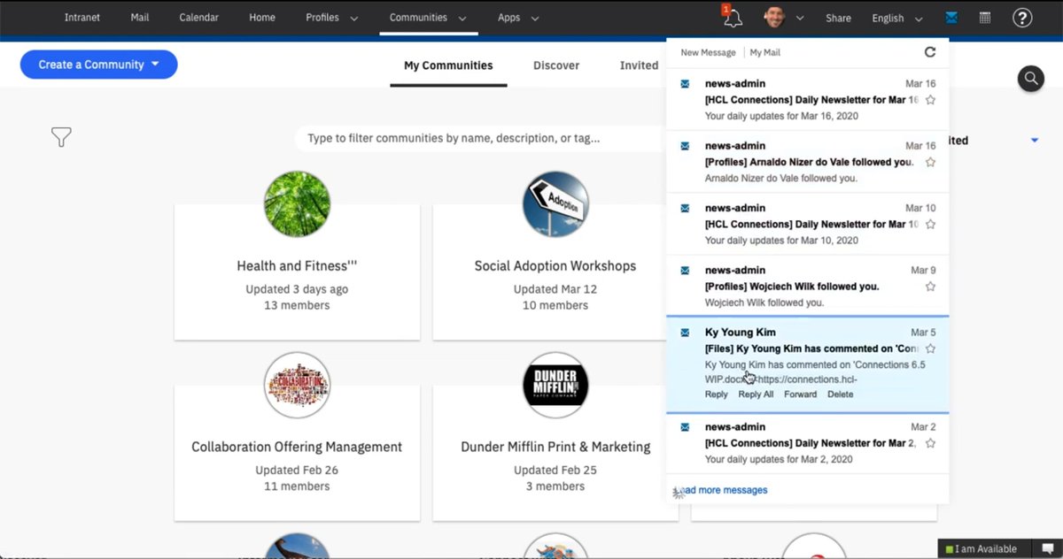 Further proof that collaborating from a distance is entirely possible with the right team &amp; the right tools!  Proud to announce, available today! #HCLConnections v6.5 CR1 - Integrated with your favorite inbox &amp; calendar, file owner xfer, etc. <a href="/HCLDigital/">HCL Digital Solutions</a> tinylink.net/9StVy