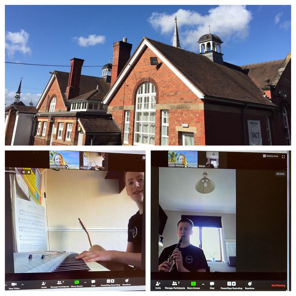 TACTMusicServ's tweet photo. Instrumental lessons on clarinet and piano have continued at @TheArtsCentreTe today via Zoom 🎹 https://t.co/sFM0116O9I