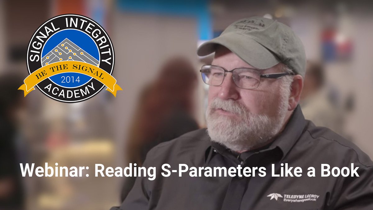 TeledyneLecroy's tweet photo. #Webinar Available On Demand! Reading S-Parameters Like a Book. Watch when YOU want --> Never be intimidated by S-parameters again with lessons from Dr. Eric Bogatin (@bethesignal) https://t.co/N6DGzwpvv9 #signalintegrity #sparameters #teledynelecroy #bethesignal #keeplearning https://t.co/voKZ3Sf3Dp