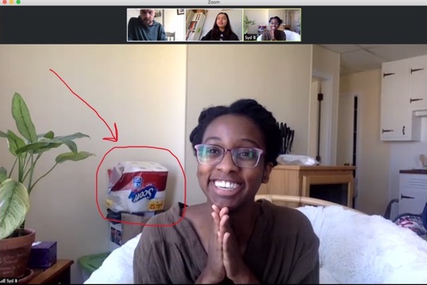 MBVanElzakker's tweet photo. Quarantined at home instead of in the office at @MGHMartinos, an online #VagabondLab meeting almost spun out of control when it looked like Sydney had a secret stash of toilet paper https://t.co/Rv5H9GxBiA