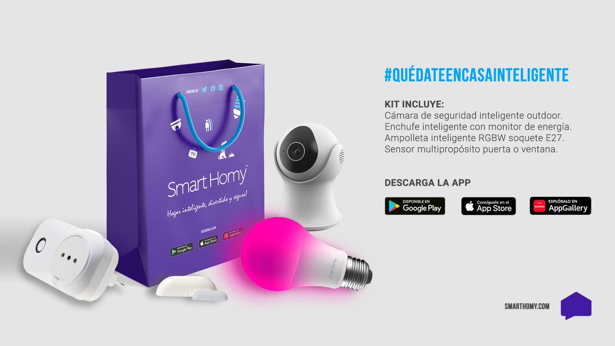 SmartHomy's tweet image. ATENCIÓN!! Se sorteará este completo Kit Smart Homy!
😃👉Sólo debes Seguirnos en Instagram y Facebook, y además Etiquetar a 2 amigos en esta publicación: lnkd.in/epAsCsJ

#hogarinteligente #diversion #seguridad #control #app #hogar #domotica #sorteo #quedateencasa #Chile