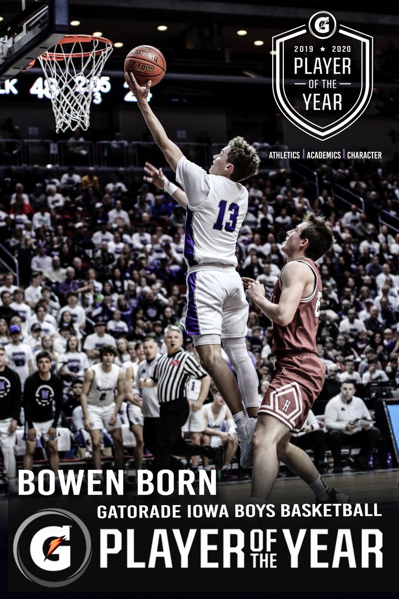 NorwalkHoops's tweet image. Congrats to Bowen Born @bowenborn13 for being named 2019-2020 Gatorade Player of the Year!