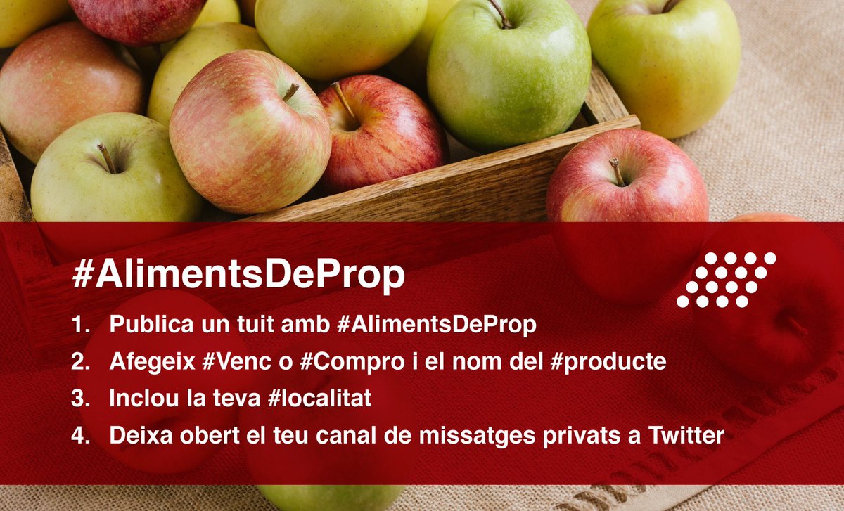 agriculturacat's tweet photo. 📢Arranquem #AlimentsDeProp per impulsar els productes de proximitat! Una plataforma per posar en contacte productors, elaboradors, ramaders i pescadors amb consumidors de Catalunya.

Aquí t'expliquem com funciona! 👇#CuidemLaPagesia #LaPagesiaTreballaPerTu https://t.co/3ihJiWwRIq