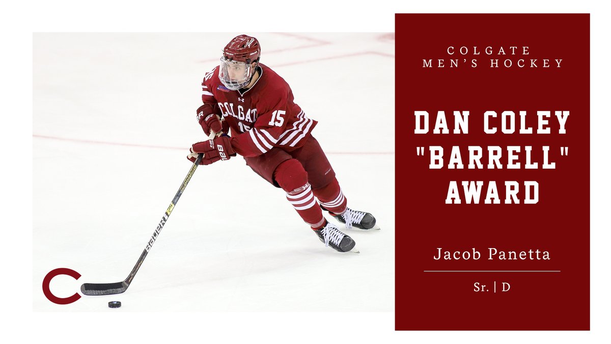 To start off our 2019-20 team awards, he was voted by the squad as our top defenseman.

Senior Jacob Panetta has been honored with the Dan Coley "Barrell" Award! #TeamFirst