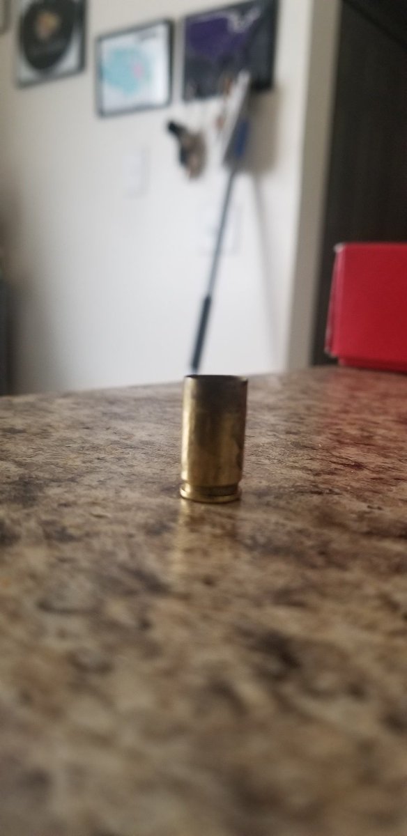 Dr_AJknowsaword's tweet photo. FOUND on a walk around my complex: Recently fired 9mm shell.
#QuarantineLife #NowImScared #EndTimes https://t.co/pqDWeoRlJ4
