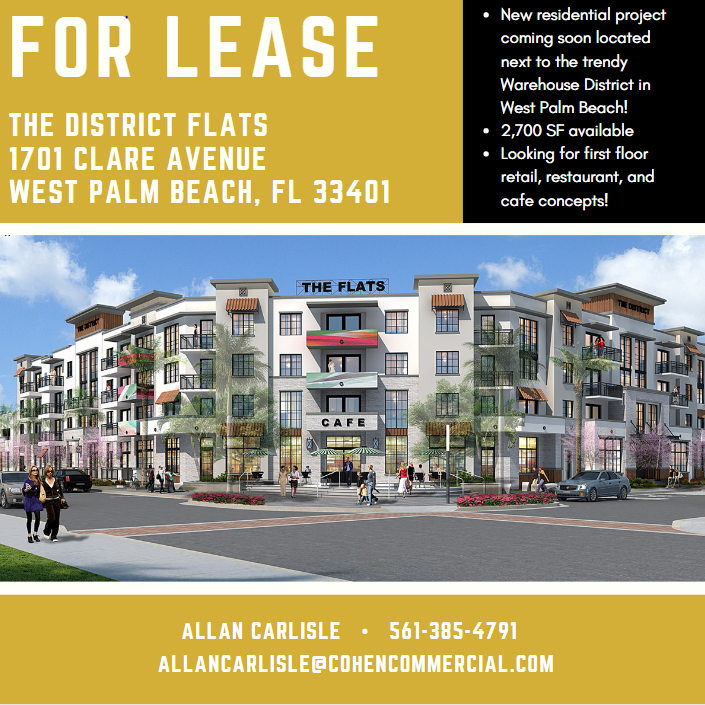 Cohen_Comm's tweet photo. Call Allan Carlisle at 561.385.4791 for more information!!⠀
⠀
#CohenCommercialRealty #CCR #CommercialRealEstate #CRE #RealEstate #broker #leasing #forlease #retail #restaurant #cafe #westpalmbeach #palmbeach #warehousedistrict #residential #mixeduseproject #ilovewpb #trendy https://t.co/Jht0vx8naT