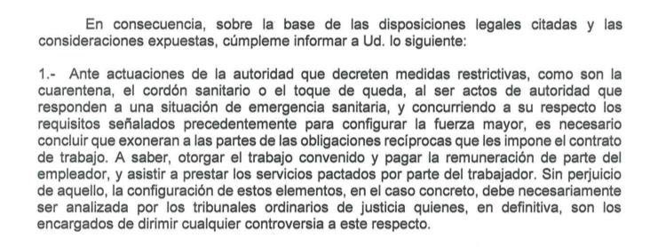 mdaza_abogado's tweet photo. Con fecha de hoy la Dirección del Trabajo ha dictaminado que quienes no puedan ir trabajar por cuarentena, no tienen derecho a recibir remuneración... 🇨🇱 https://t.co/zUe7UEQYv0