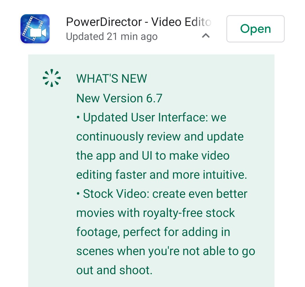 smartfilming's tweet photo. #PowerDirector for Android gets an update with slightly revamped UI and new access to stock footage (for subscribers). #videoediting #MoViP #MoJo #phoneography https://t.co/GAU7uqWgVk