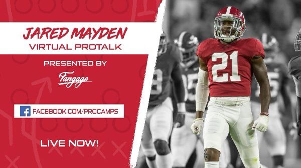 The Virtual ProTalk with Jared Mayden is live! Tune in now! Facebook.com/ProCamps