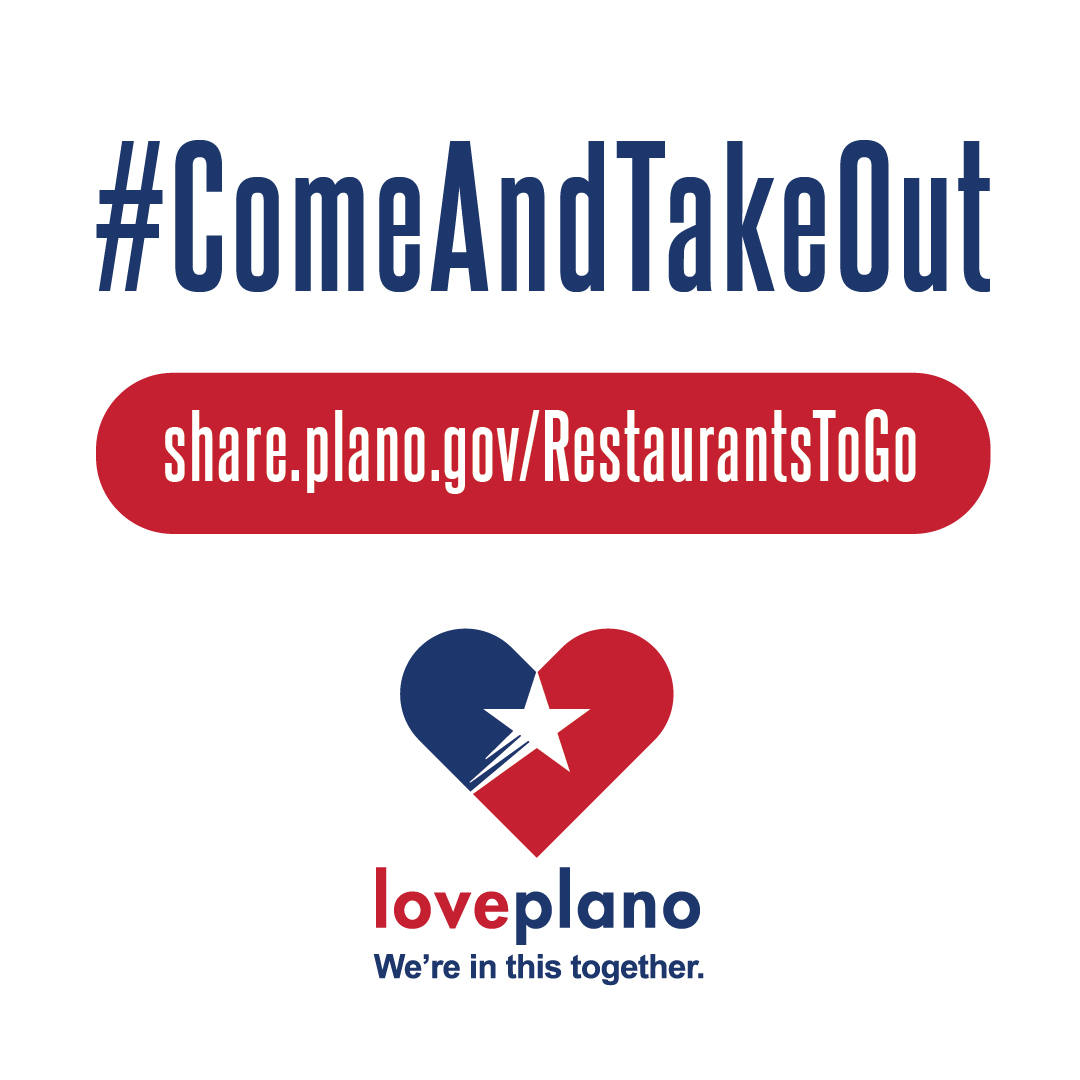 Plan ahead for a great dinner tonight! There's plenty of Plano restaurants available for take out food. share.plano.gov/restaurantstogo 
#ComeAndTakeOut #LovePlano