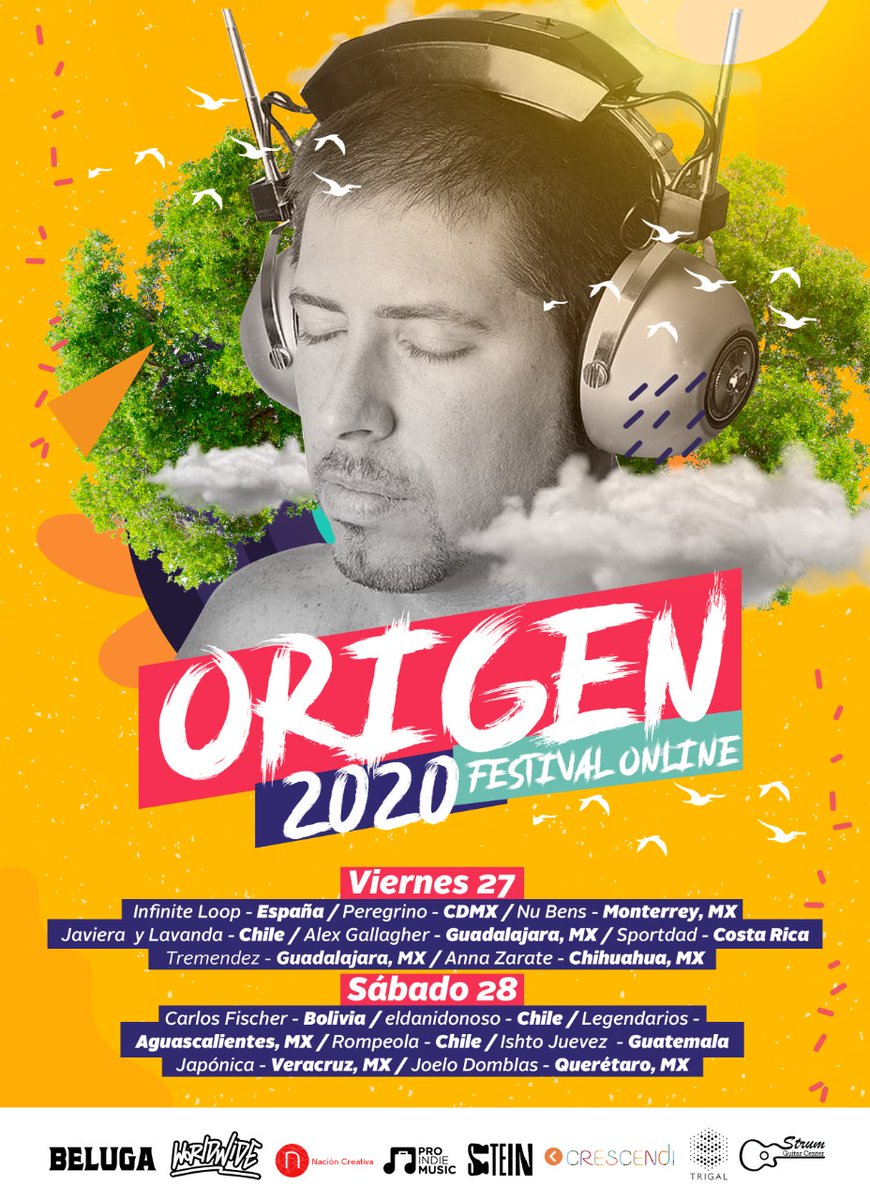 MarceloGuaca's tweet photo. 🚨FESTIVAL EN LÍNEA INTERNACIONAL🚨 -
este viernes y sábado Pro Indie Music junto a varios aliados tendremos un festival con talentos increíbles de varios países a través de las redes sociales.🔥#Origen2020 #talentoemergente #Redglobal #escucha #Enlínea https://t.co/axYSRyPvVx
