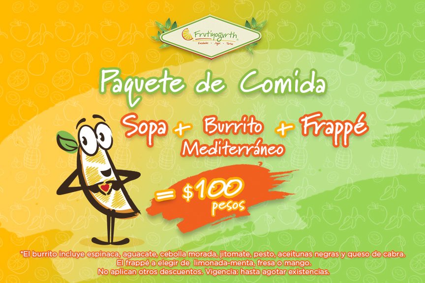 Si te gusto nuestro paquete de desayuno, amarás el paquete de comida! 😍
Sopa de pasta con verduras + Burrito mediterraneo + Frappe por solo 100 pesos.
Que esperas para marcar al 8032516, también aplica para llevar 😉
#parallevar #consumelocal #telorecomiendo