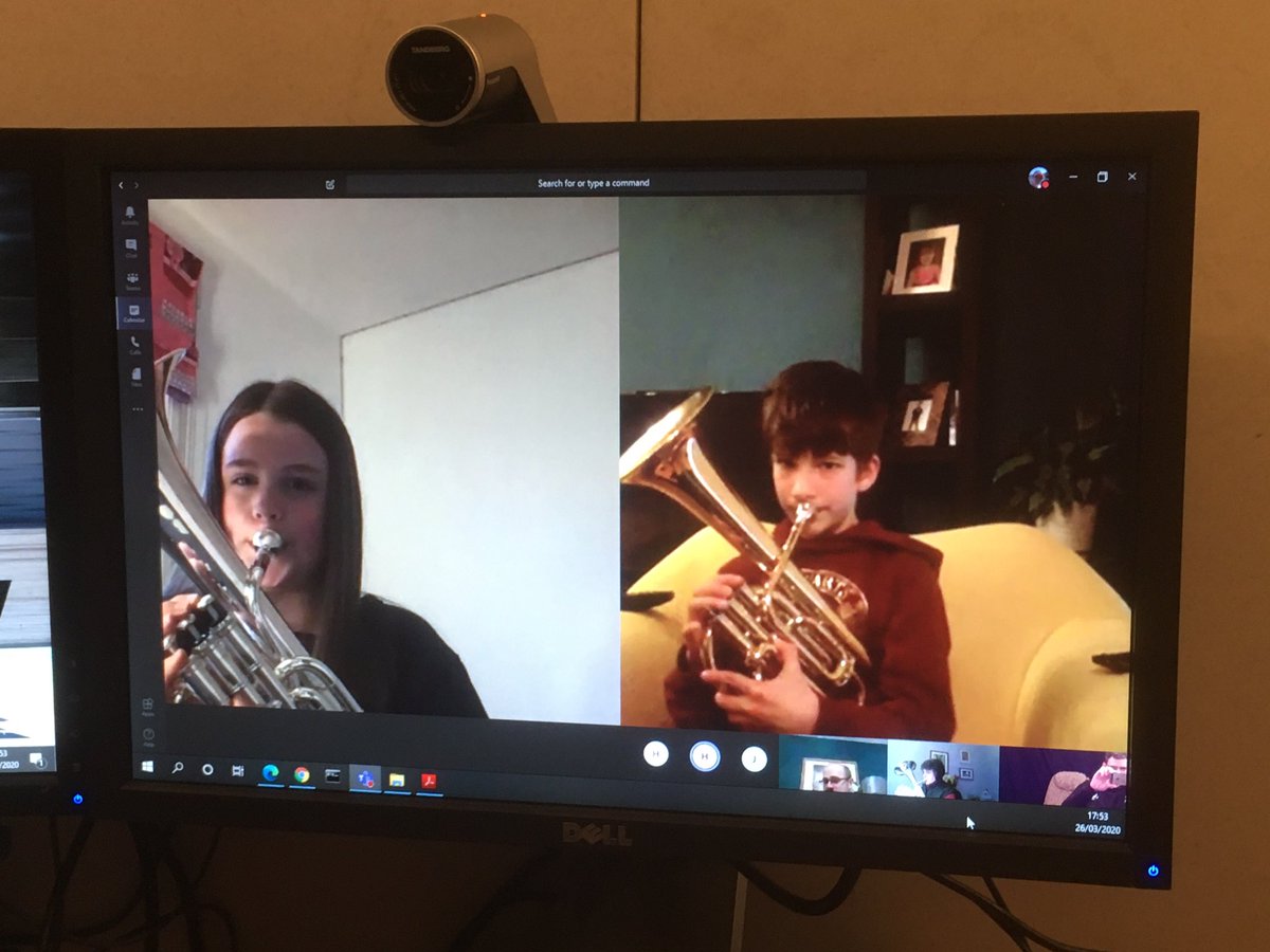 When the country is in lockdown and you can’t get to band, what do you do?

🎼 Technology to the rescue, bring on virtual band night. 
🎼 It sure was a laugh getting together and making music. 🎶🎶🎶

#InspiringTomorrowsMusicians   #BeatCovidTogether
<a href="/TheSBBA/">Scottish Brass Band Association</a> <a href="/MakeMusicDayUK/">Make Music Day UK</a>