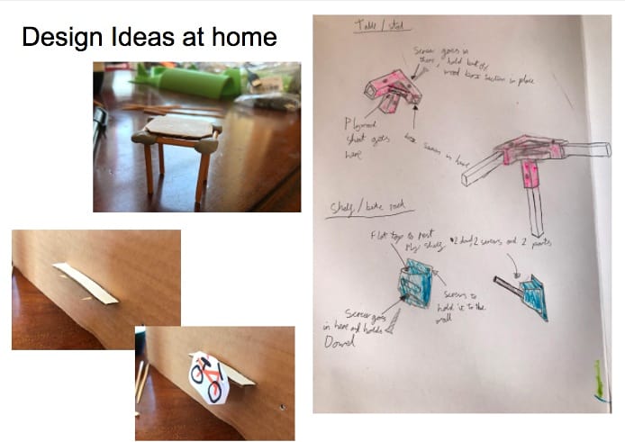 Modelling design ideas one stick of spaghetti at a time. Excellent effort Max and Oli.