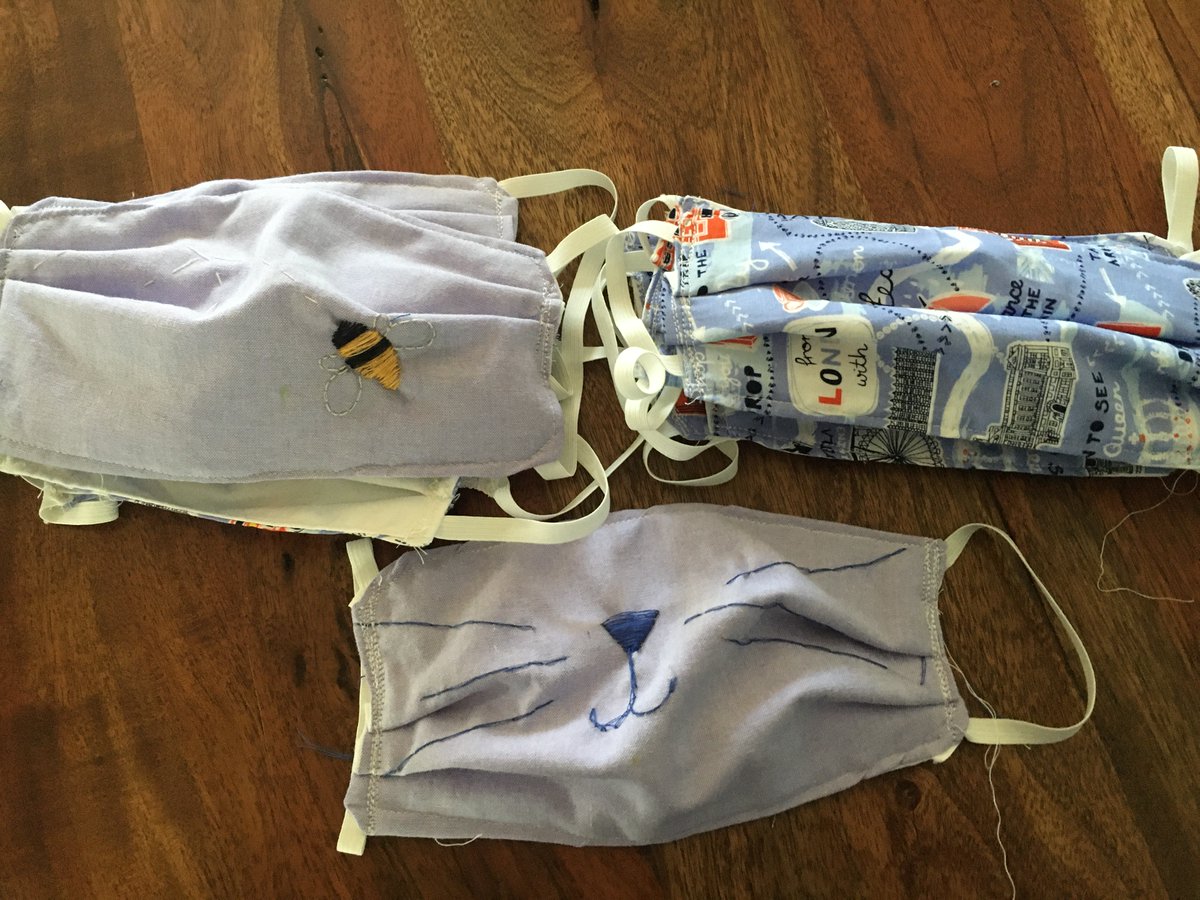 So proud to see our students using their creativity to help others in need! These awesome 5th graders are making masks with their family to donate to a local hospital. #WTAspirit #WPSspirit #WildcatCIRCLE