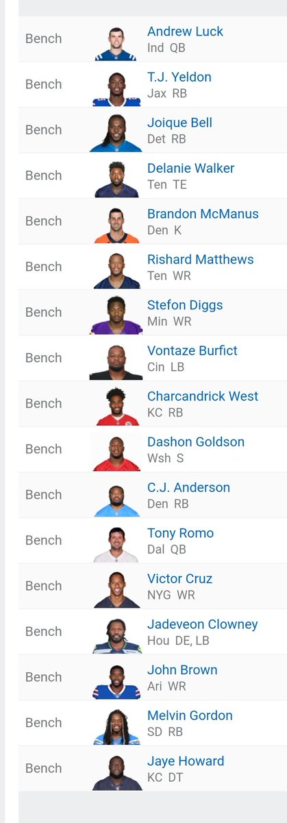 By the end of that season, my team didn't look much different. Melvin Gordon was on the bench, but I had traded for him after his zero TD rookie season