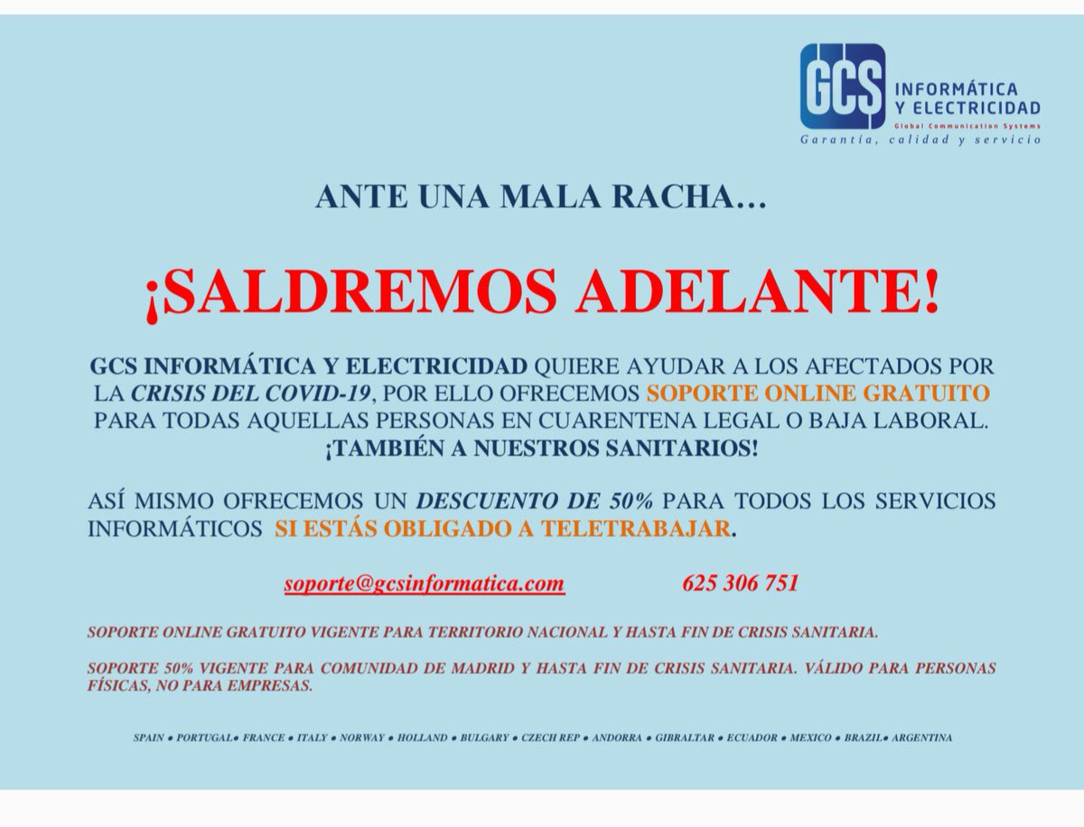 InformaticaGcs's tweet image. ¡Porque saldremos adelante! #YoMeQuedoEnCasa #SaldremosJuntos