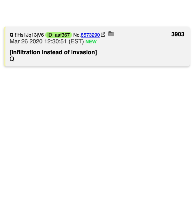 26.  #QAnon reminds that the enemy is within US. #Q