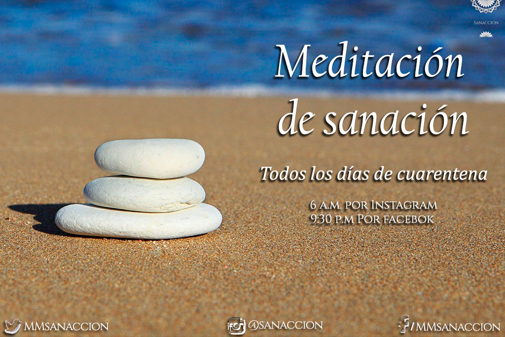 Durante los días que dure la cuarentena en Colombia, haremos dos meditaciones diarias de sanación para la tierra y todos nosotros. Conéctate con nosotros a las 6 a.m. por Instagram y a las 9:30 p.m. por Facebook y únete a esta cadena de amor.