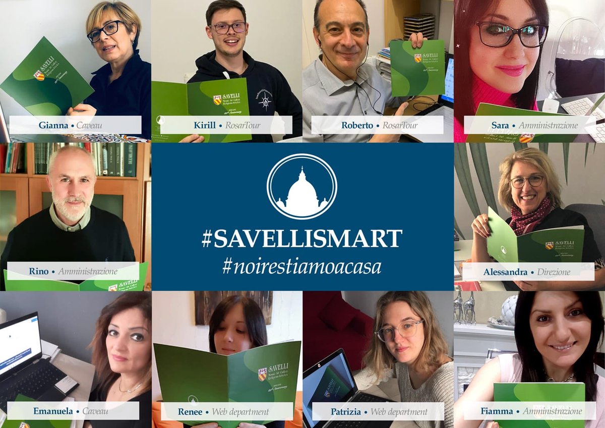 our staff in smart working follow us! ##westayathone #savellireligious #