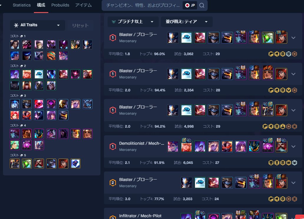 心理 Tftをpcでやるならblitzを入れてみる 1枚目 Snを登録してリンクする 2枚目 Tft中のblitzオーバーレイを有効化 メタの参照 アイテムの合成先 装備とユニットの組み合わせ最適解がリアルタイムで見れるようになる 3枚目 現在のtierが分かる 4枚 心理 Tftをpcでやるならblitzを入れてみる 1枚目 Snを登録してリンクする 2枚目 Tft中のblitzオーバーレイを有効化 メタの参照 アイテムの合成先 装備とユニットの組み合わせ最適解がリアルタイムで見れるようになる 3枚目 現在のtierが分かる 4枚