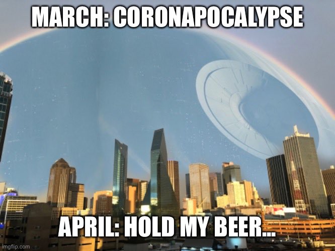 PetsWithZest's tweet photo. Everything is bigger in Texas... #coronamemes #coronapocalypse #dallas https://t.co/sHwAjHCnL5