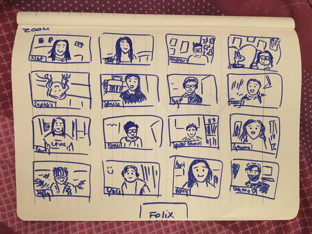 The first ever virtual @SedgwickClub board games night, with a slightly different take on the Zoom screenshots filling your Twitter at the moment!