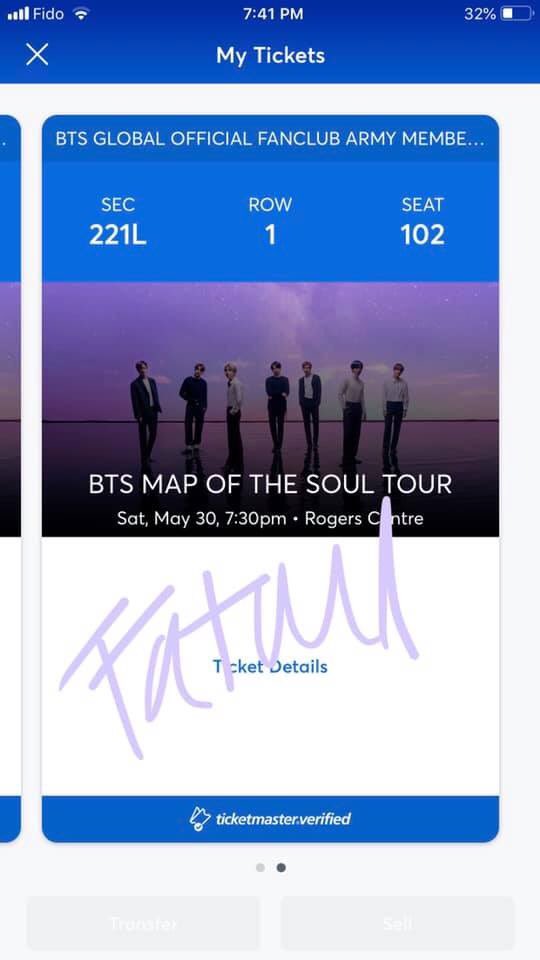 fatoutounkara's tweet photo. WTS #BTSCANADA2020 #BTSintoronto #BTStoronto #BTStour2020 #BTSTICKETSELLING #btstickets @btsticketcanada Now that we know that the tour will be rescheduled, here we go 🙂
I’m selling 2 tickets for D1 at Rogers Center. (Section 221-1st row-seats 101-102) DM me if you’re interested https://t.co/A15ENRmNGP