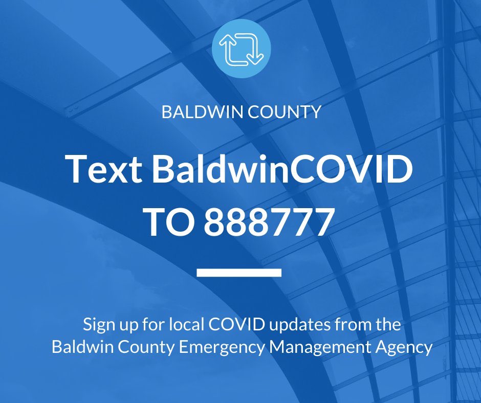 GulfShoresPD's tweet photo. If interested in receiving alerts from @BaldwinEMA text BaldwinCOVID to 888777. #localinfo https://t.co/SgOkrb4YaG