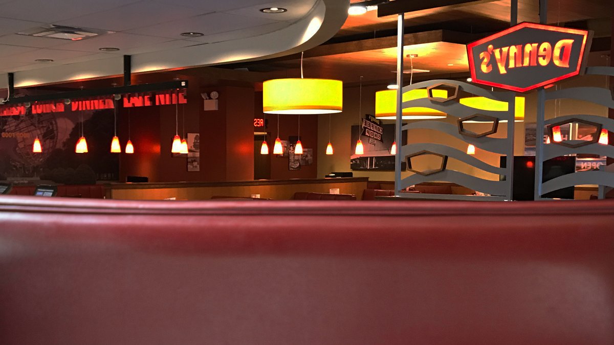 DennysDiner's tweet photo. No, you didn’t ask for them. No, you don’t want them. But they’re here: Downloadable Denny’s backgrounds for your video work meetings. Dress 2 impress. https://t.co/W5oZwxcTlc