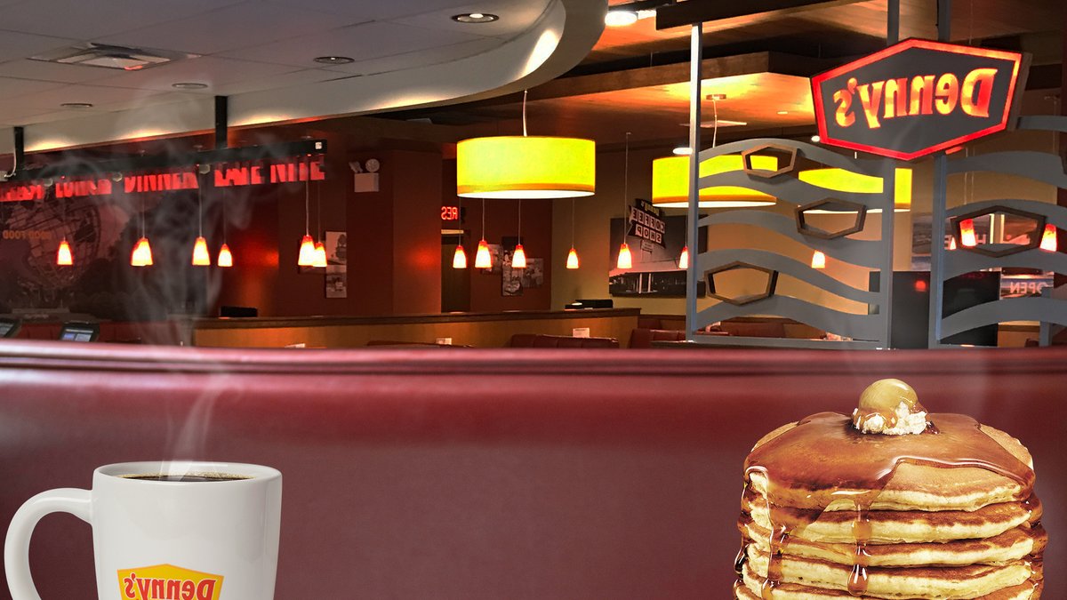 DennysDiner's tweet photo. No, you didn’t ask for them. No, you don’t want them. But they’re here: Downloadable Denny’s backgrounds for your video work meetings. Dress 2 impress. https://t.co/W5oZwxcTlc