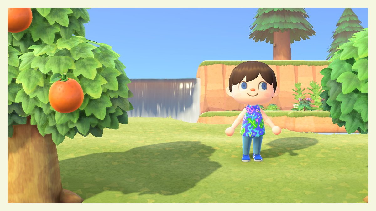 Mahomeslice's tweet photo. I spent 1 hour attempting to recreate my favourite shirt today... how is your quarintine going? 
#AnimalCrossing #ACNH #mood https://t.co/ppJ4NfQFr2