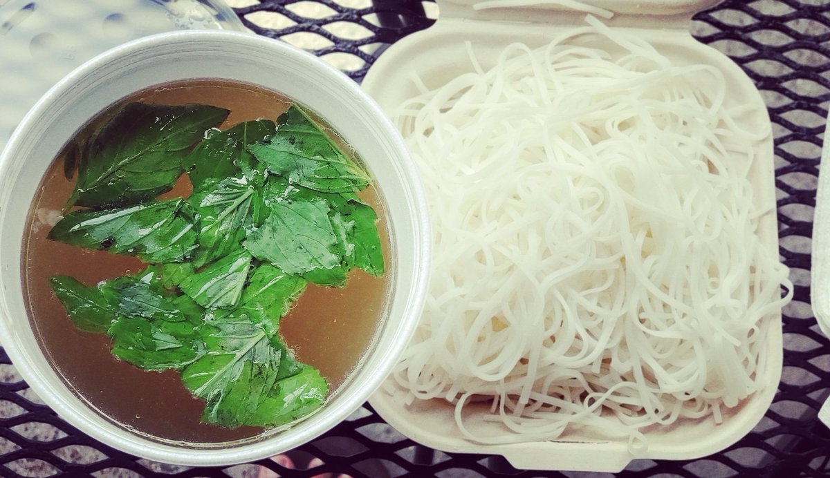 MyKakaako's tweet photo. On Auahi Street at @SALTKakaako there's a quaint restaurant called Insomnia offering take-out. I got the Chicken phò #yummy #delicious ##SALTKakaako #Kakaako #Hawaii #COVID19 https://t.co/BN1GoelQ18