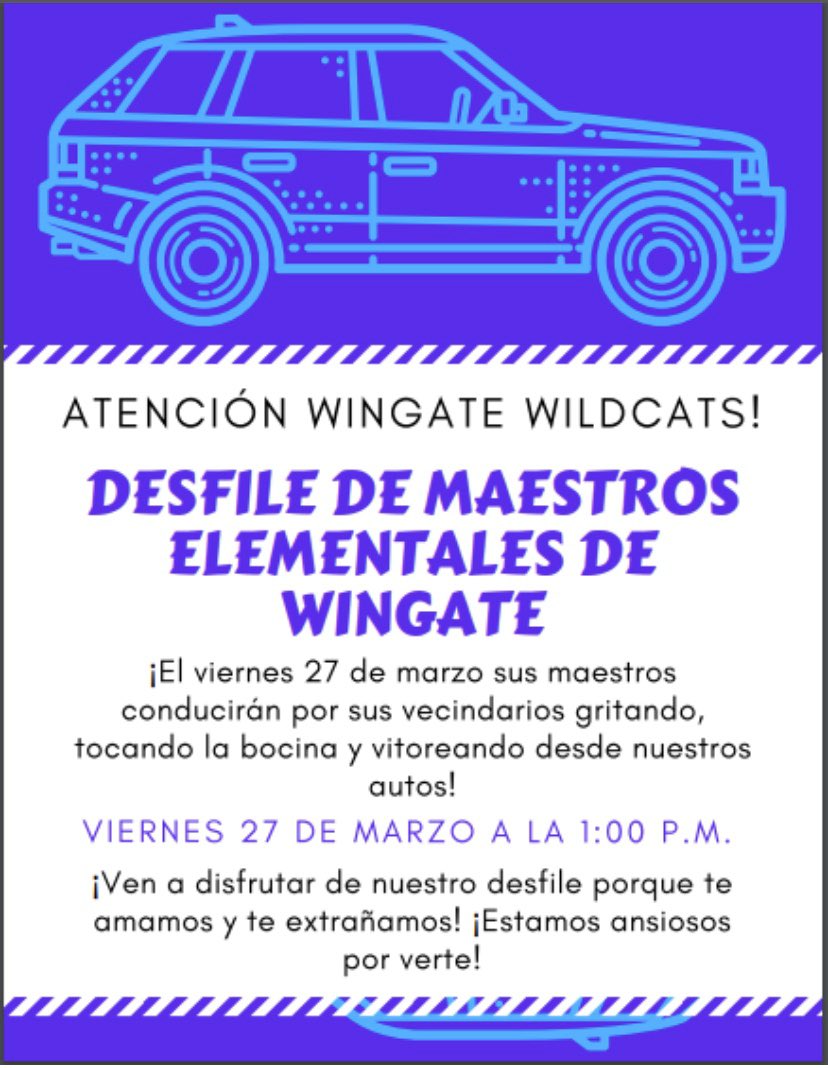Here we come @WingateES_NC students. We miss you so much we are coming to you! Wave to your teachers from a distance. Can't wait till tomorrow starting at 1:00. Look for <a href="/TownofWingateNC/">Town of Wingate</a> leading the way! <a href="/educatingall/">Maxie Johnson Jr</a> @APShanda <a href="/Renee_McKinnon1/">𝓡𝓮𝓷𝓮𝓮 𝓜𝓬𝓚𝓲𝓷𝓷𝓸𝓷, 𝓔𝓭.𝓓.💫</a> <a href="/AGHoulihan/">Andrew G. Houlihan</a> @UCPS_MonroeNC