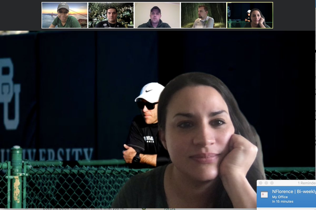 mrs_overshown's tweet photo. I think its safe to say #CabinFever is setting in... and thanks @BUScrivano for joining your wife in our meeting this afternoon 😂 https://t.co/TjjPk0Iasp
