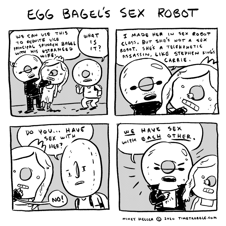 i drew a comic about Egg Bagel's sex robot 
