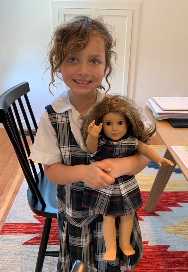 SPN_Alameda's tweet photo. How cute is this?! American Girl Doll attending virtual school with her buddy! #spnspiritday #SchoolsNotOut #Alameda #schools https://t.co/VAkTlinLex