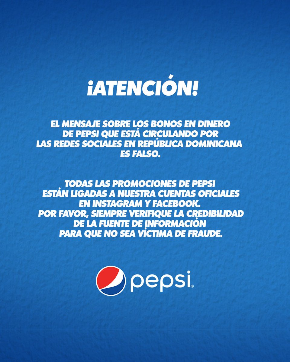 Informamos a toda nuestra comunidad que no tenemos ninguna promoción existente en este momento, este bono que está circulando en redes sociales no es real.