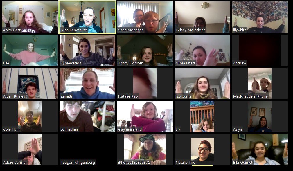 <a href="/togabestbuddies/">Toga Best Buddies</a> taking part of the #VirtualHigh5 challenge! 🙌🏻<a href="/SpecOlympicsNY/">Special Olympics New York</a> This was our first virtual meeting and overall went really well! We miss all of you! #inclusion