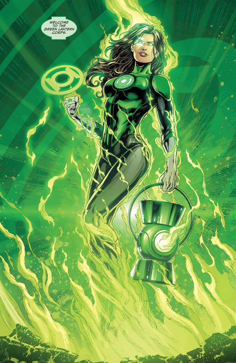 Day 26: JESSICA CRUZ aka GREEN LANTERN! Struggling with PTSD after witnessing the deaths of her friends, Jessica was possessed by the Ring of Volthoom. After conquering her fears and breaking free of Volthoom's grasp, Jessica was chosen to be a Green Lantern.  #WomensHistoryMonth