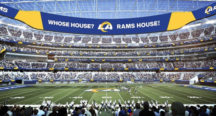 RamsNationLAX's tweet photo. #LARams New Look x #SoFi Stadium. 🔥✅
  
(@RamsNFL) https://t.co/J3RDnPh030
