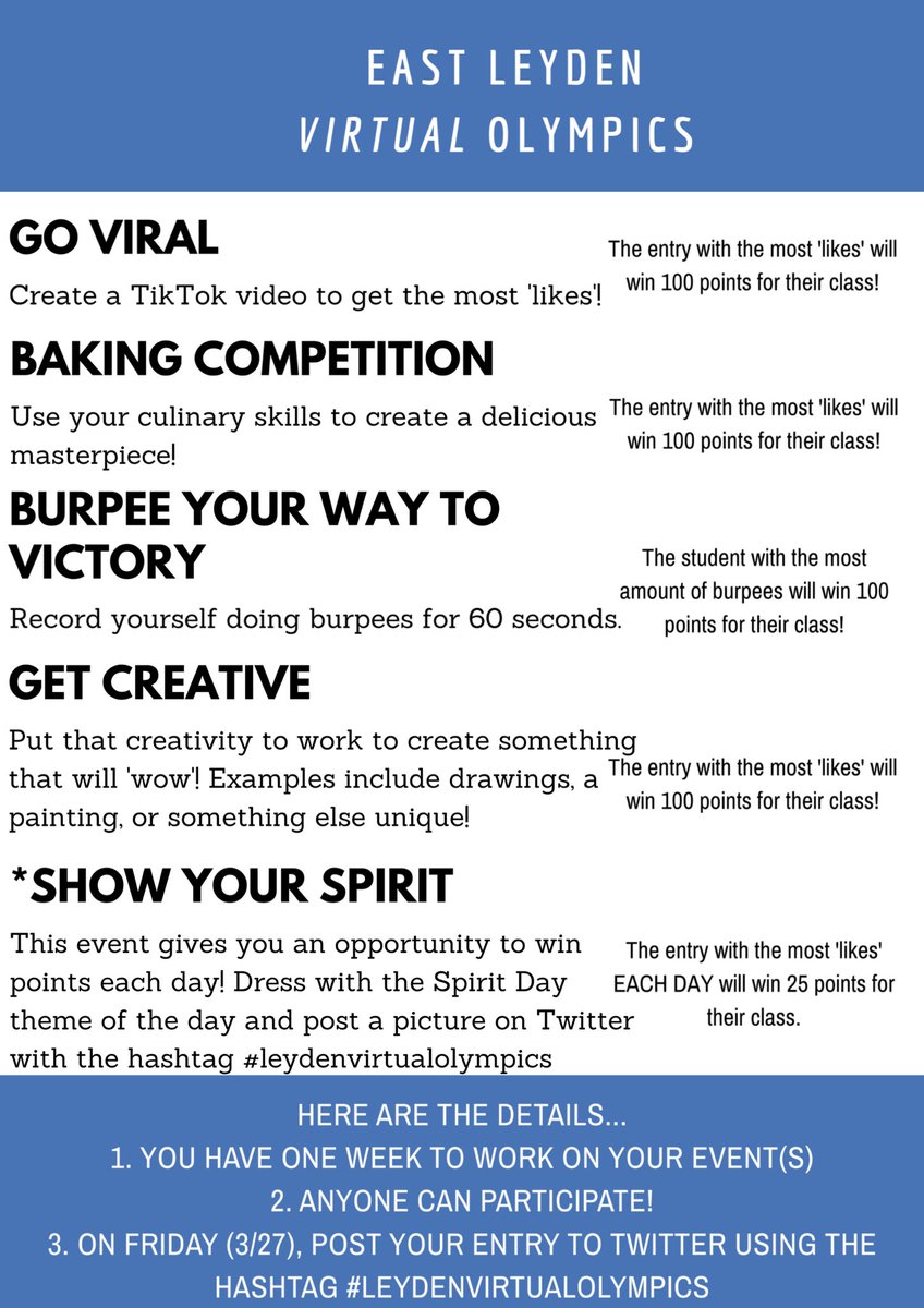 Congratulations Seniors! Dannalee has secured another 25 points for your team! Tomorrow is Leyden Pride Day. Post your photos and your competition entries by 3:00! #leydenpride #leydenvirtualolympics