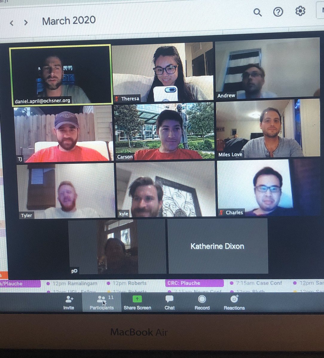 The new noon conference and resident happy hour.  <a href="/OchsnerRads/">Ochsner Radiology</a> <a href="/AndrewStubie/">Andrew Stubenrauch</a> 
  #socialdistancing #covid19 #radiology #radres