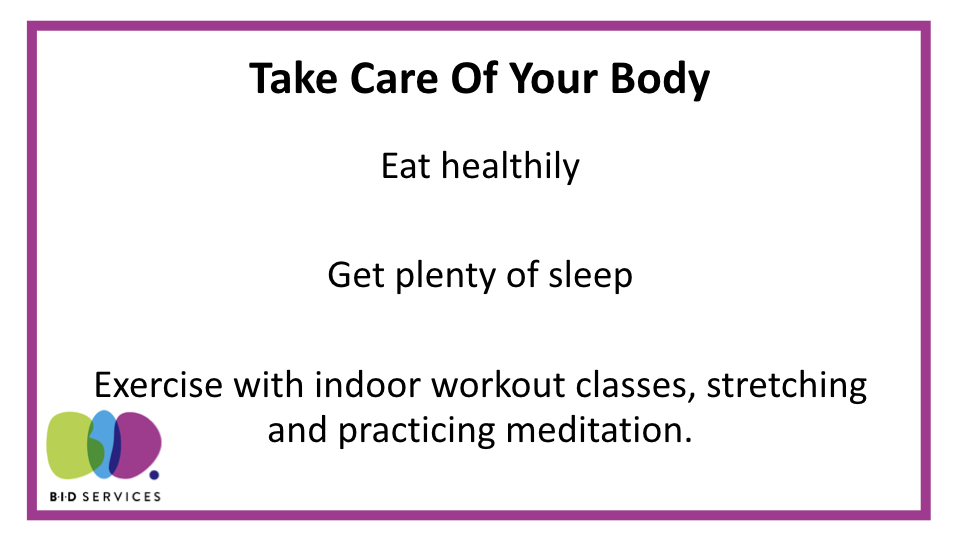 BIDLeeds's tweet photo. A few tips on how to protect your mental health during this tough period #yougotthis #coronavirusuk #LHSLS #IsolationLife https://t.co/xz7rtPlW2i