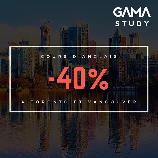 GamaStudy's tweet image. 🇨🇵 L'école d'anglais ILAC à Toronto et Vancouver au Canada casse les prix pour la rentrée !! 🇨🇦 - 40% de réduction sur les cours d'anglais - 40% de réduction sur les programmes Work &amp;amp; Study * Valide pour toutes réservations effectuées en Mars ou Avril 20… ift.tt/2xuSpEg