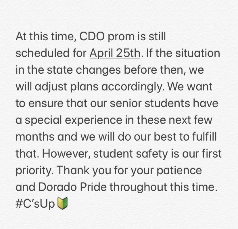 cdostugo's tweet photo. 🚨Prom Announcement🚨

Please DM us with any questions you may have at this time. https://t.co/UJM50tTDSo