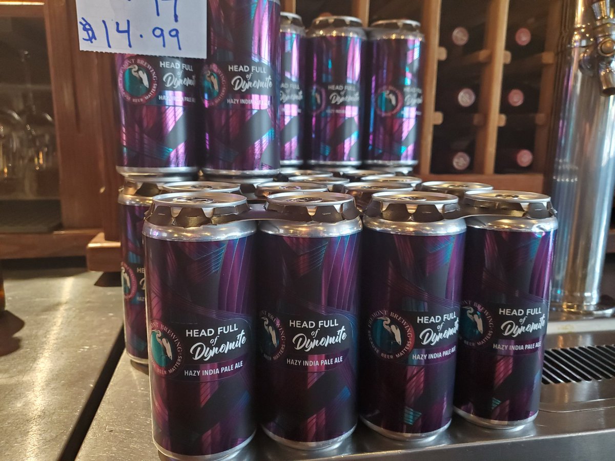 ElliottbaymcBay's tweet photo. We hear your stomach growling.  Freshly filled Skookum crowlers of Memory's Garden IPA and Singapore Sling Milkshake IPA!  Also, Head Full of Dynomite Vol. 17 and fresh 16oz cans of Tropic Haze.  We are doing growlers of 2019 Coconut B-Bomb at our cost...if that interests you. https://t.co/GHUaTvmwjX