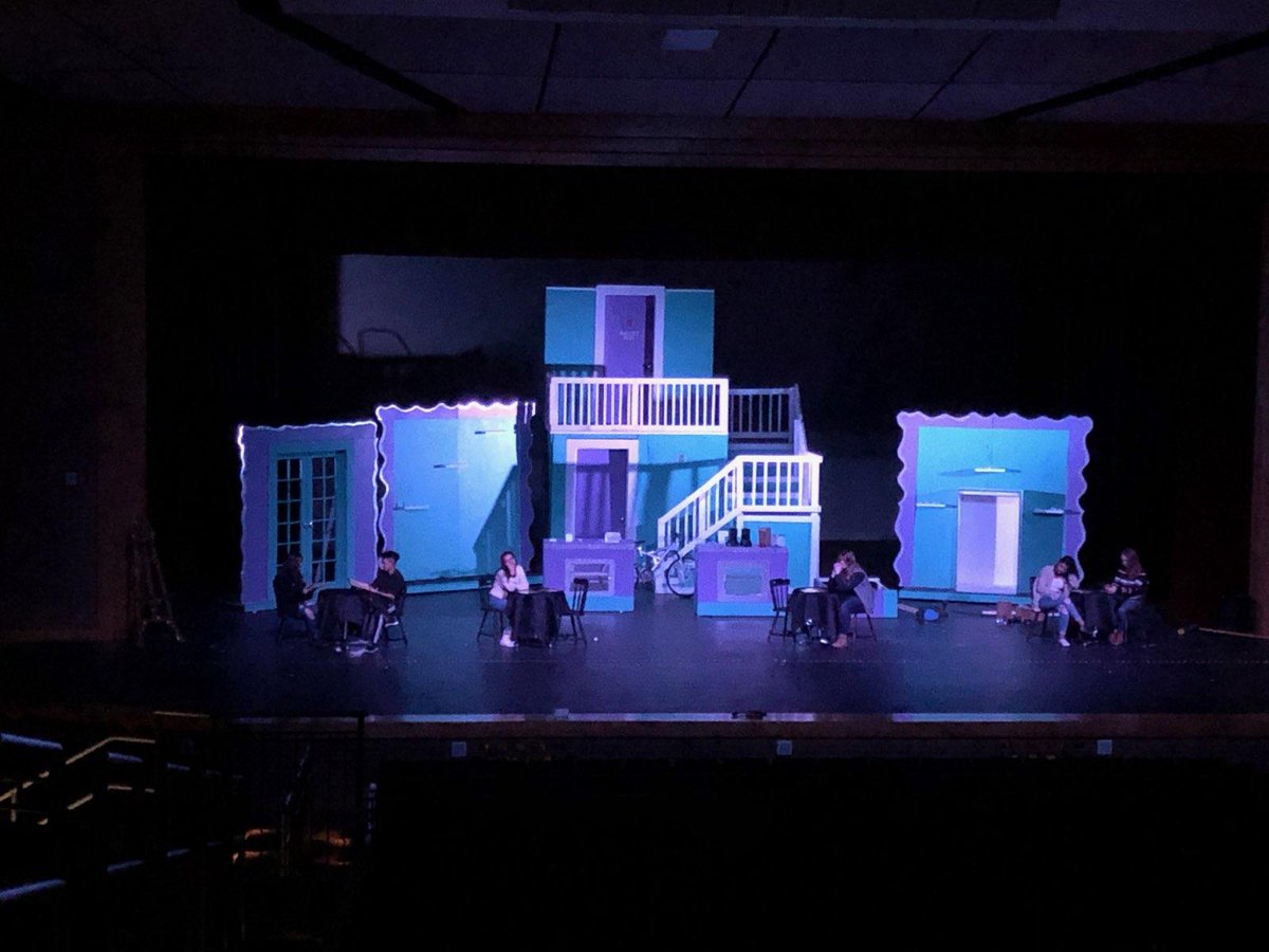 SlaNisd's tweet photo. My all time favorite part of tech is the construction! These are 3 sets from the shows I have been a part of and there's no better feeling like seeing your work on the stage opening night! https://t.co/ruC1JlZQB7