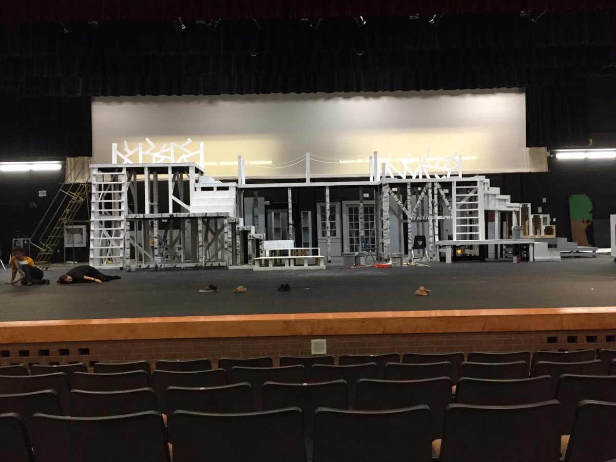 SlaNisd's tweet photo. My all time favorite part of tech is the construction! These are 3 sets from the shows I have been a part of and there's no better feeling like seeing your work on the stage opening night! https://t.co/ruC1JlZQB7